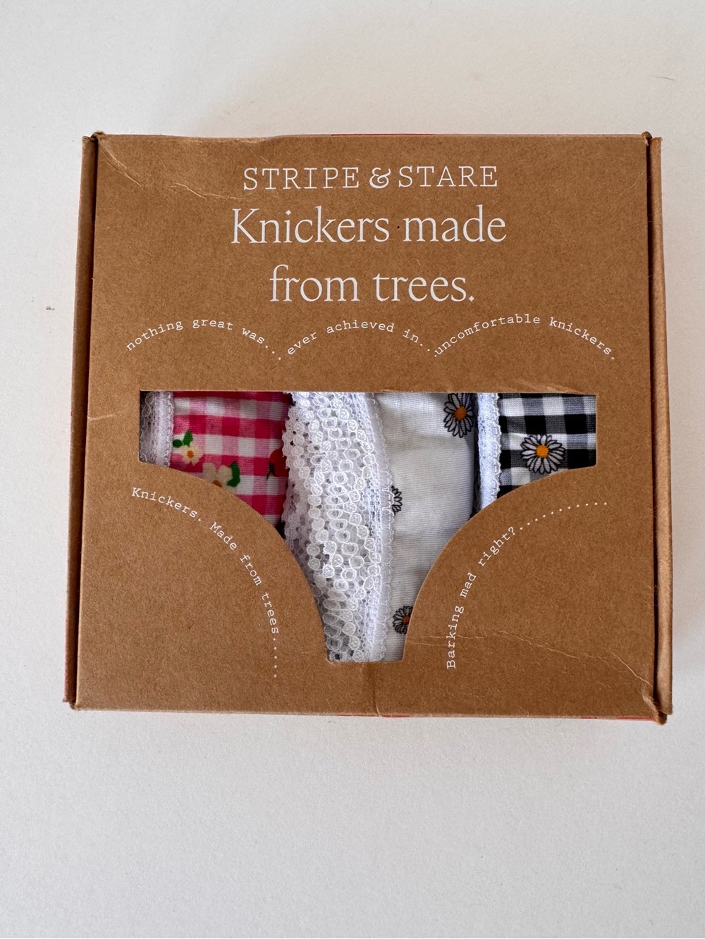 Stripe & Stare Women’s Gingham & Floral 3 Pack - Pink, White, Black Size L NWT